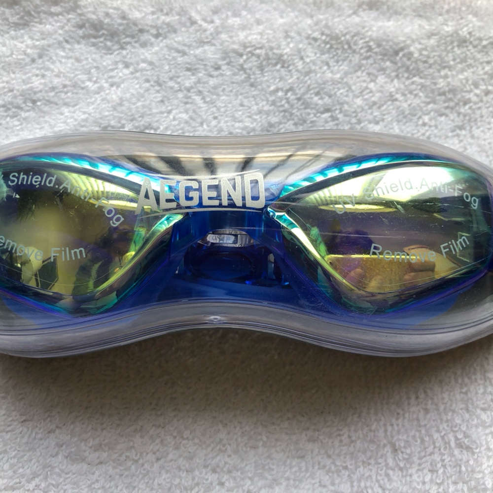 Aegend Blue Swim Goggles NWT
